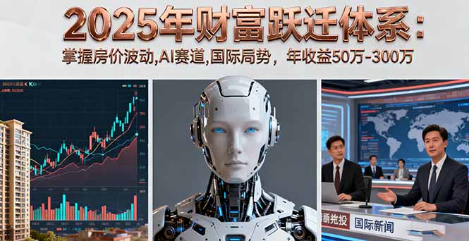 2025年财富跃迁体系：掌握房价波动,AI赛道,国际局势，年收益50万-300万-月亮湾网创资源站