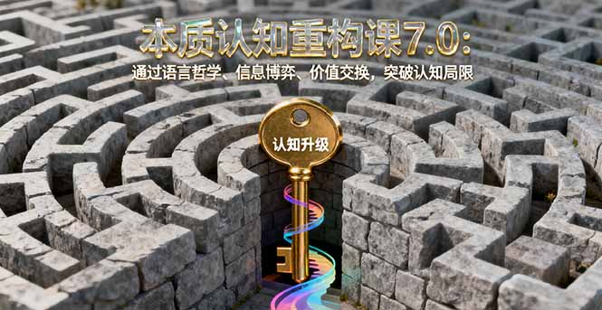 本质认知重构课7.0：通过语言哲学、信息博弈、价值交换，突破认知局限-月亮湾网创资源站