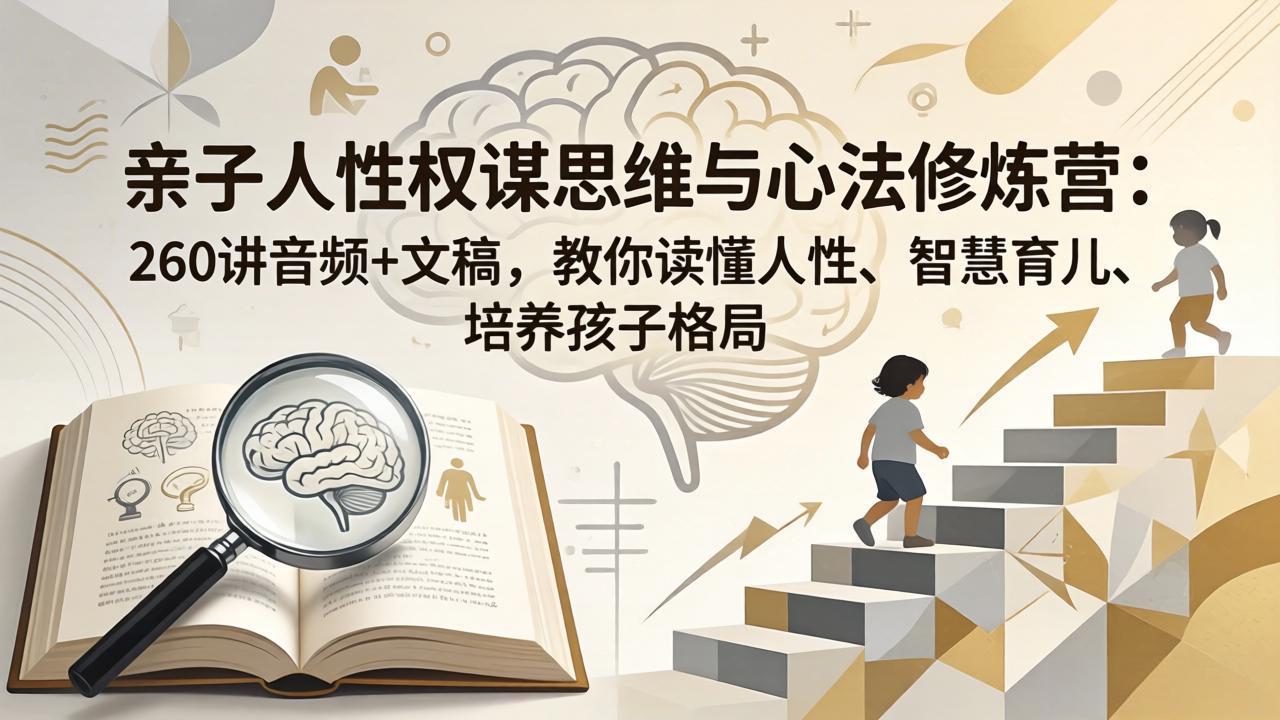 亲子人性权谋思维与心法修炼营：260讲音频+文稿，教你读懂人性、智慧育儿、培养孩子格局-月亮湾网创资源站
