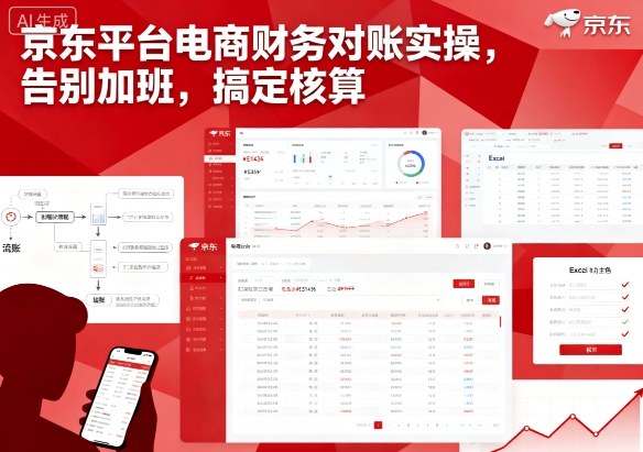 京东平台电商财务对账实操，告别加班，搞定核算-月亮湾网创资源站