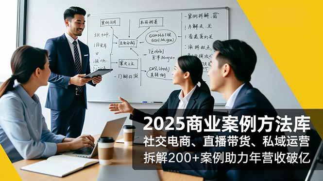 2025商业案例方法库，社交电商、直播带货、私域运营，拆解200+案例助力年营收破亿-月亮湾网创资源站