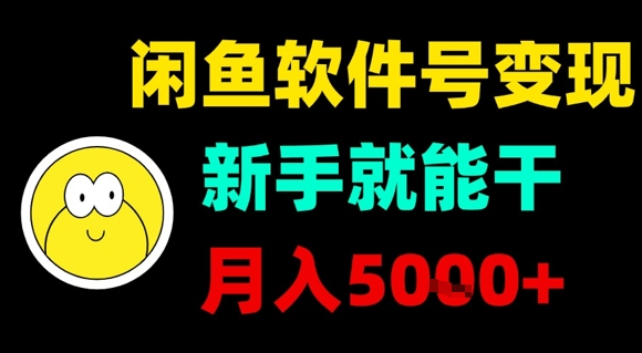 闲鱼软件号变现，新手就能干，月入5k+-月亮湾网创资源站
