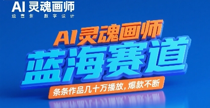 AI灵魂画师，蓝海赛道，条条作品几十W播放，爆款不断-月亮湾网创资源站
