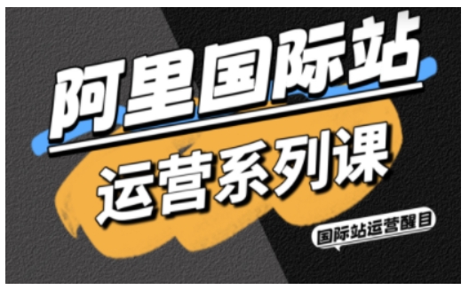 阿里国际站运营系列课，涵盖精准引流、直通车与全站推实战SOP，搭配AI效率工具包与高阶增长玩法-月亮湾网创资源站