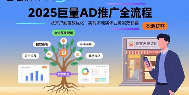 2025巨量AD推广全流程，从开户到投放优化，实现本地实体业务高效获客-月亮湾网创资源站