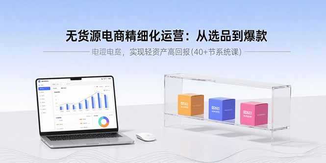 无货源电商精细化运营：从选品到爆款，实现轻资产高回报(40+节系统课-月亮湾网创资源站