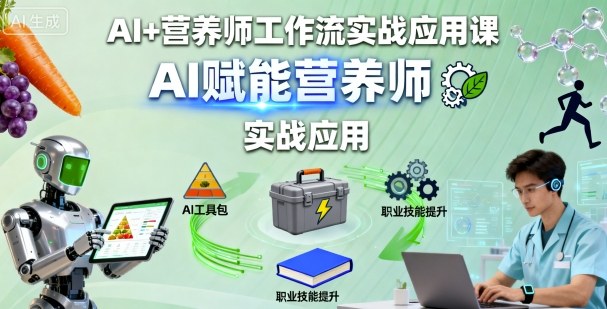 AI+营养师工作流实战应用课，AI赋能营养师-月亮湾网创资源站