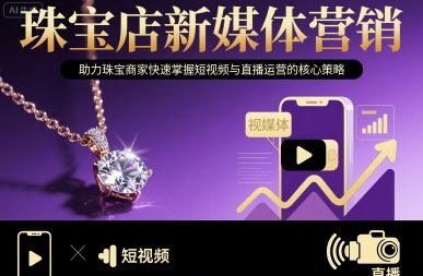 珠宝店新媒体营销，助力珠宝商家快速掌握短视频与直播运营的核心策略-月亮湾网创资源站