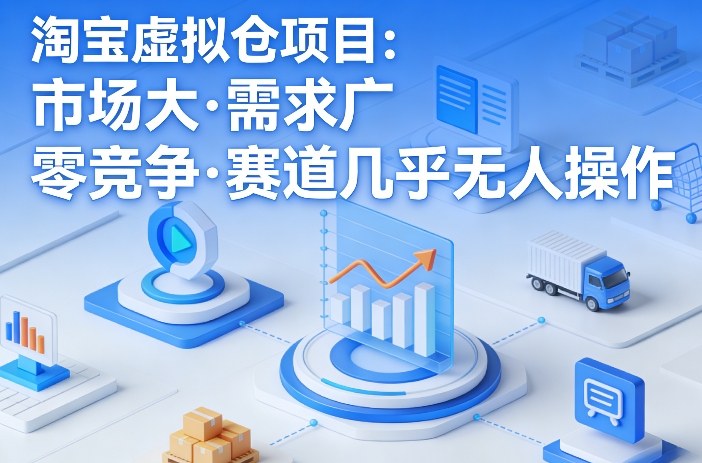 淘宝虚拟仓项目，市场大，需求广，零竞争，赛道几乎没人操作(更新0410)-月亮湾网创资源站