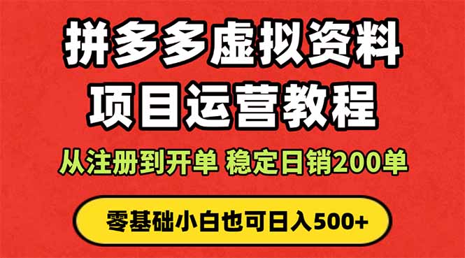 拼多多开店运营课程： 蓝海变现玩法，轻松实现睡后收入 零基础小白也可…-月亮湾网创资源站