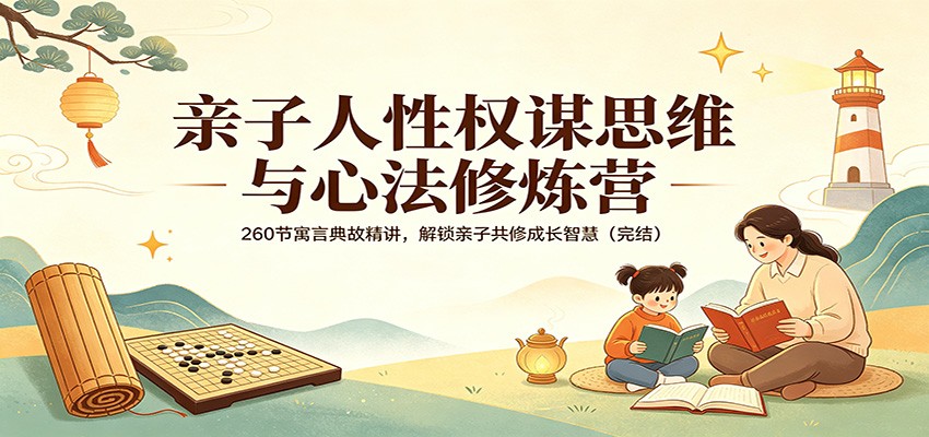 亲子人性权谋思维与心法修炼营：260节寓言典故精讲，解锁亲子共修成长智慧(完结)-月亮湾网创资源站