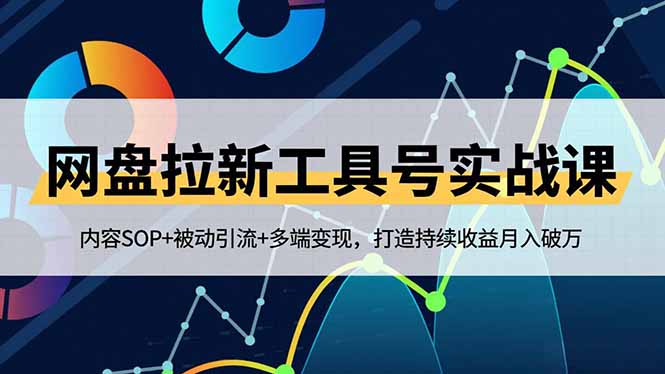 网盘拉新工具号实战课，内容SOP+被动引流+多端变现，打造持续收益月入破万-月亮湾网创资源站