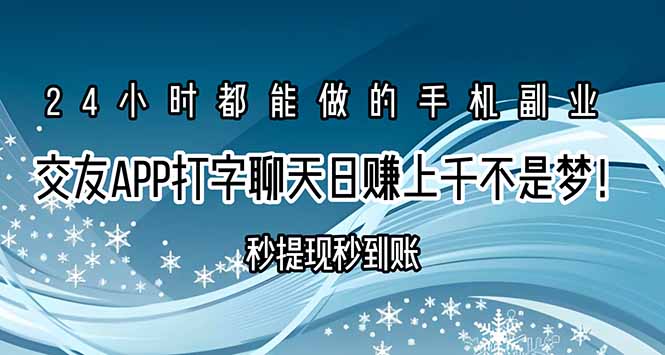 交友APP打字聊天赚钱秒提现秒到账，日赚上千不是梦！-月亮湾网创资源站