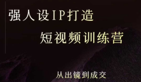 强人设ip打造课，8月最新5天短视频ip训练营，从出镜到成交-月亮湾网创资源站
