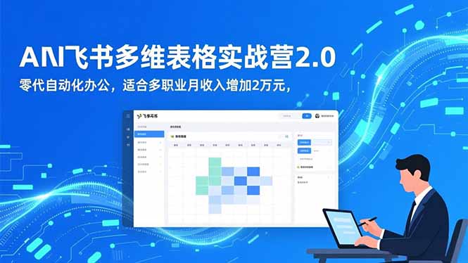 AI+飞书多维表格实战营2.0：零代码自动化办公，适合多职业月收入增加2万元-月亮湾网创资源站