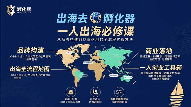 出海去 孵化器 一人出海必修课：从品牌构建到商业落地的全流程实战方法-月亮湾网创资源站