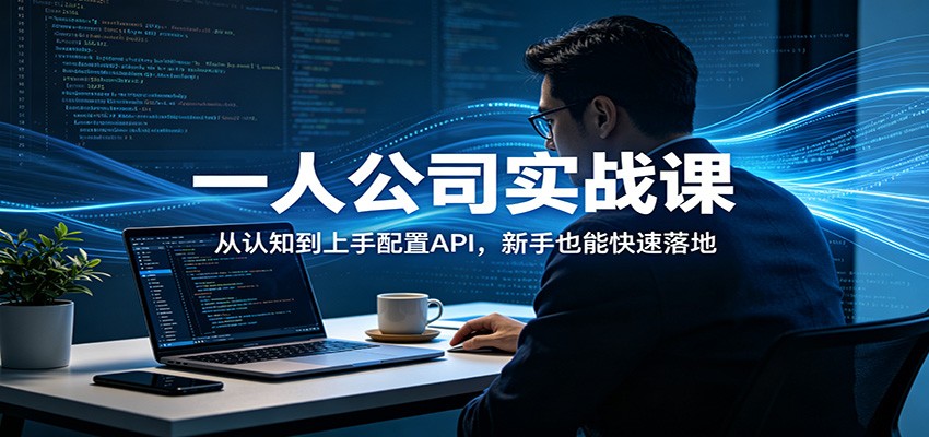 一人公司实战课：从认知到上手配置API，新手也能快速落地-月亮湾网创资源站