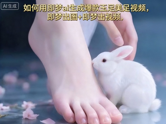 如何用即梦ai生成爆款玉足美足视频，即梦出图+即梦出视频，快速涨粉-月亮湾网创资源站