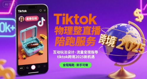 Tiktok物理整蛊直播陪跑服务-tiktok跨境2025-月亮湾网创资源站