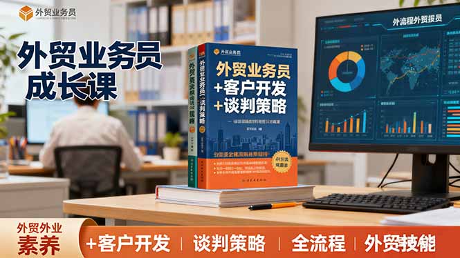 外贸业务员成长课：职业素养+客户开发+谈判策略、掌握全流程外贸技能-月亮湾网创资源站