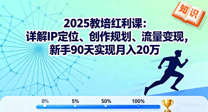 2025教培红利课：详解IP定位、创作规划、流量变现，新手90天实现月入20万-月亮湾网创资源站
