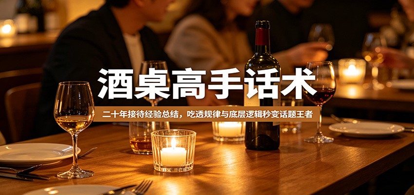 酒桌高手话术：二十年接待经验总结，吃透规律与底层逻辑秒变话题王者-月亮湾网创资源站