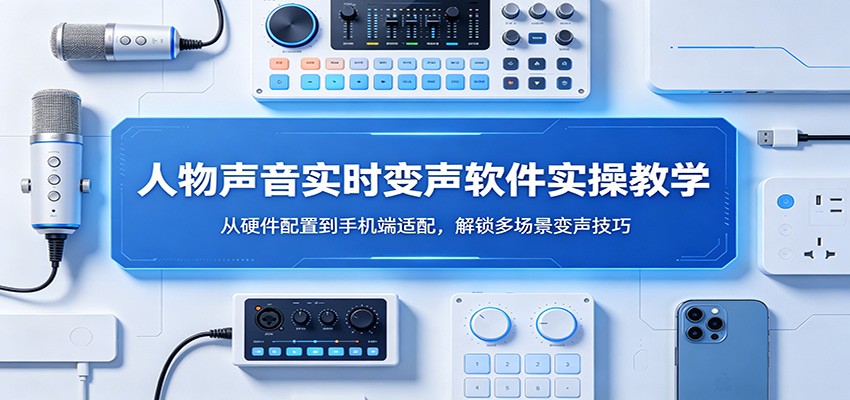 人物声音实时变声软件实操教学：从硬件配置到手机端适配，解锁多场景变声技巧-月亮湾网创资源站