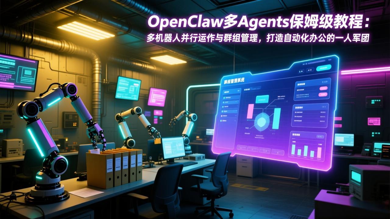 OpenClaw多Agents保姆级教程：多机器人并行运作与群组管理，打造自动化办公的一人军团-月亮湾网创资源站