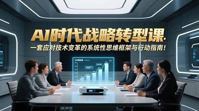 AI时代战略转型课：一套应对技术变革的系统性思维框架与行动指南！-月亮湾网创资源站