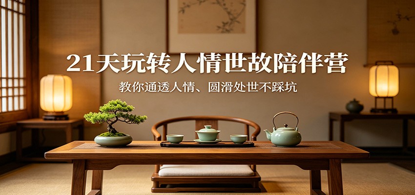 21天玩转人情世故陪伴营：教你通透人情、圆滑处世不踩坑-月亮湾网创资源站