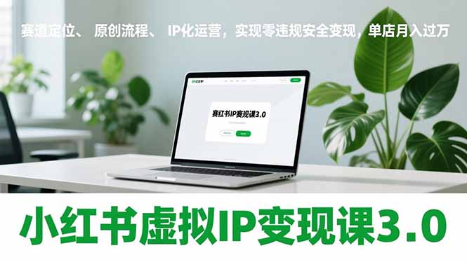 小红书虚拟IP变现课3.0，赛道定位、原创流程、IP化运营，实现零违规安全变现，单店月入过万-月亮湾网创资源站