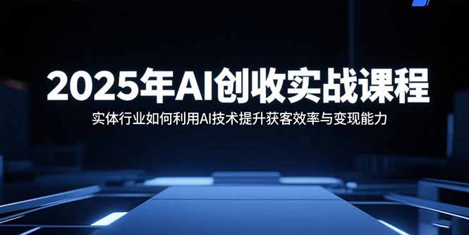 2025年AI创收实战课程：实体行业如何利用AI技术提升获客效率与变现能力-月亮湾网创资源站