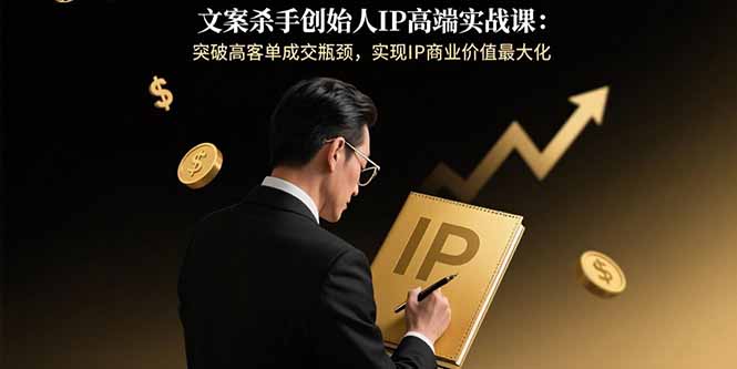 文案杀手创始人IP高端实战课：突破高客单成交瓶颈，实现IP商业价值最大化-月亮湾网创资源站