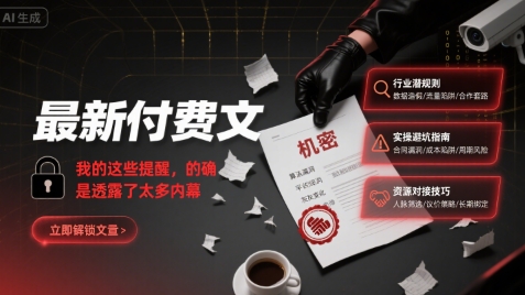 最新付费文：我的这些提醒，的确是透露了太多内幕-月亮湾网创资源站