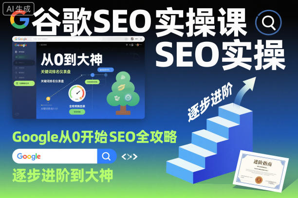 谷歌SEO实操课，Google从0开始SEO全攻略，逐步进阶到大神(更新26年)-月亮湾网创资源站