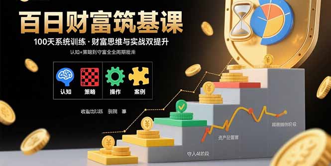 百日财富筑基课：认知+策略+实操+案例拆解 实现从创富到守富全周期能力-月亮湾网创资源站
