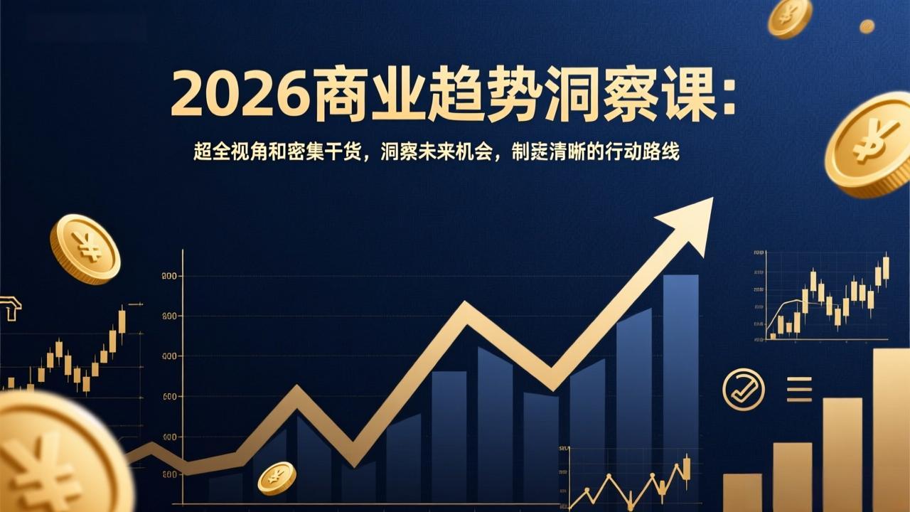 2026商业趋势洞察课：超全视角和密集干货，洞察未来机会，制定清晰的行动路线-月亮湾网创资源站