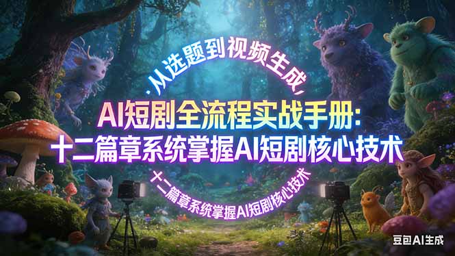 AI 短剧全流程实战手册：从选题到视频生成，十二篇章系统掌握 AI 短剧核心技术-月亮湾网创资源站