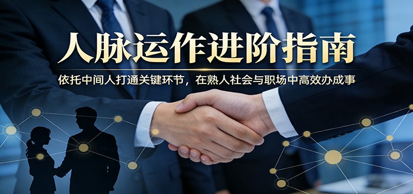 付费文章：人脉运作进阶指南，依托中间人打通关键环节，在熟人社会与职场中高效办成事-月亮湾网创资源站
