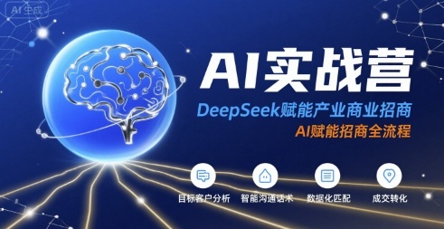 AI实战营：DeepSeek赋能产业商业招商，AI赋能招商全流程-月亮湾网创资源站