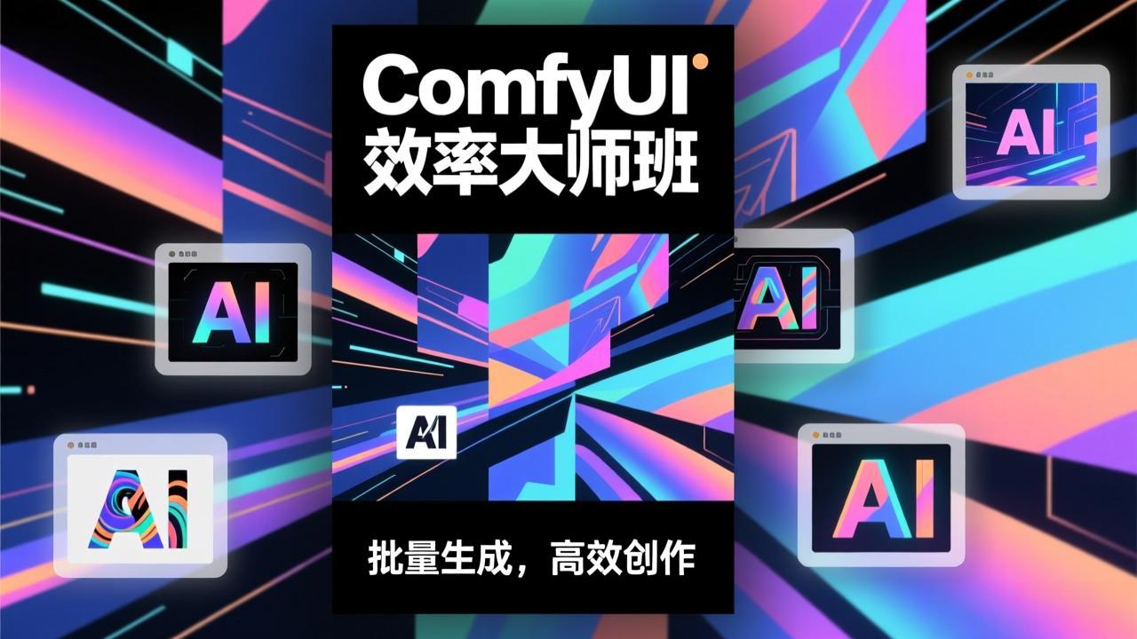 ComfyUI效率大师班：工作流搭建，批量生成，将个人AI出图效率提升5-10倍，月接单收入1-3万-月亮湾网创资源站