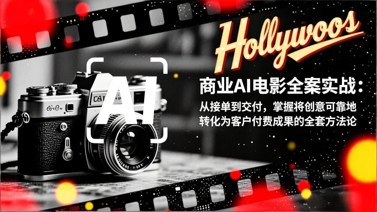 商业AI电影全案实战：从接单到交付，掌握将创意可靠地转化为客户付费成果的全套方法论-月亮湾网创资源站