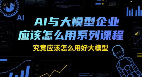 AI与大模型企业应该怎么用系列课程，究竟应该怎么用好大模型-月亮湾网创资源站