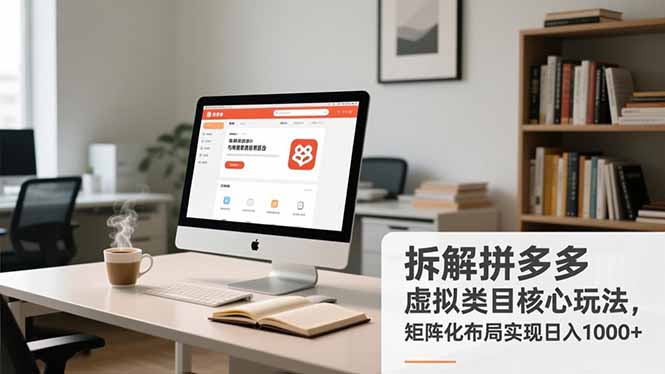 拆解拼多多虚拟类目核心玩法，矩阵化布局实现日入1000+-月亮湾网创资源站