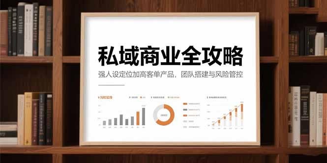 私域商业全攻略，强人设定位加高客单产品，团队搭建与风险管控-月亮湾网创资源站