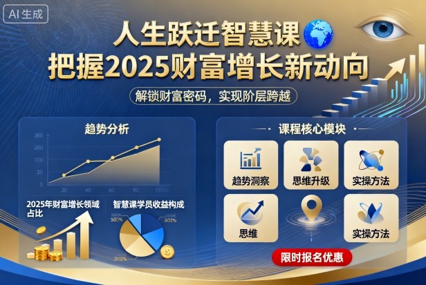 人生跃迁智慧课，把据2025财富增长新动向-月亮湾网创资源站