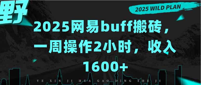 2025网易buff搬砖，一周操作2小时，收入1600+-月亮湾网创资源站