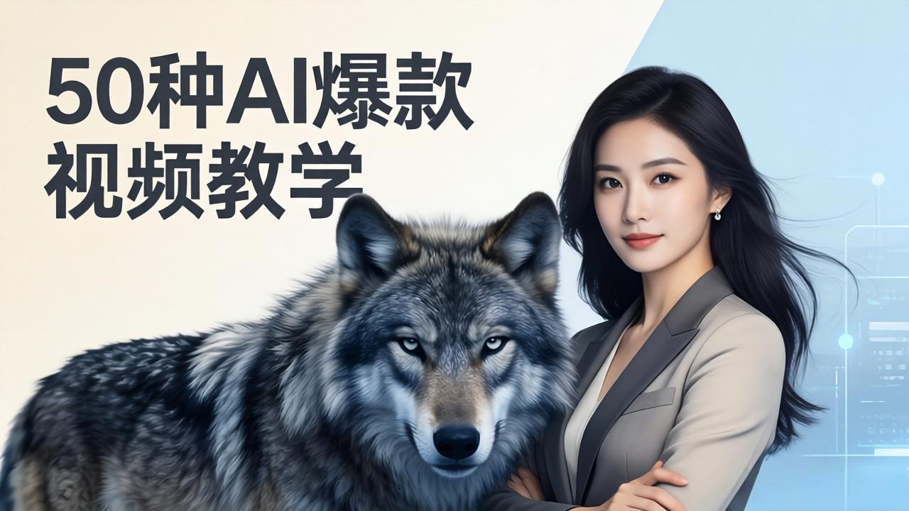 50种AI爆款视频教学：影视级古诗词+治愈萌宠+山海经蛟龙，高阶宝典商业落地-月亮湾网创资源站