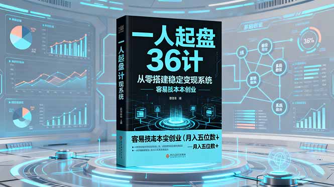 一人起盘36计：从零搭建稳定变现系统，实现低成本创业，月入五位数+-月亮湾网创资源站