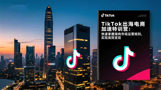 TikTok出海电商加速特训营-更新：快速掌握海外市场运营规则，实现高效变现-月亮湾网创资源站
